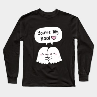 Cute Hugging Ghosts You're My Boo Besties Long Sleeve T-Shirt